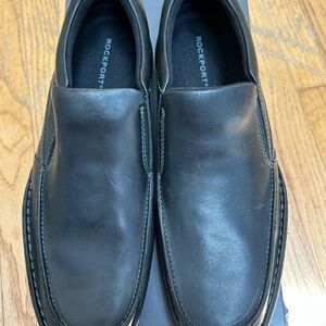 Rockport Black Leather Slip-On Loafers